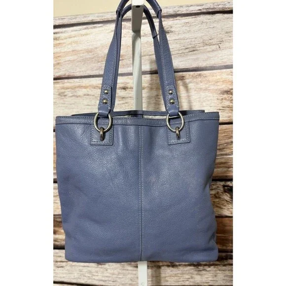 Vintage Blue Coach Penelope Shoulder Bag Purse Leather Bag Charm  *READ* - Picture 7 of 16